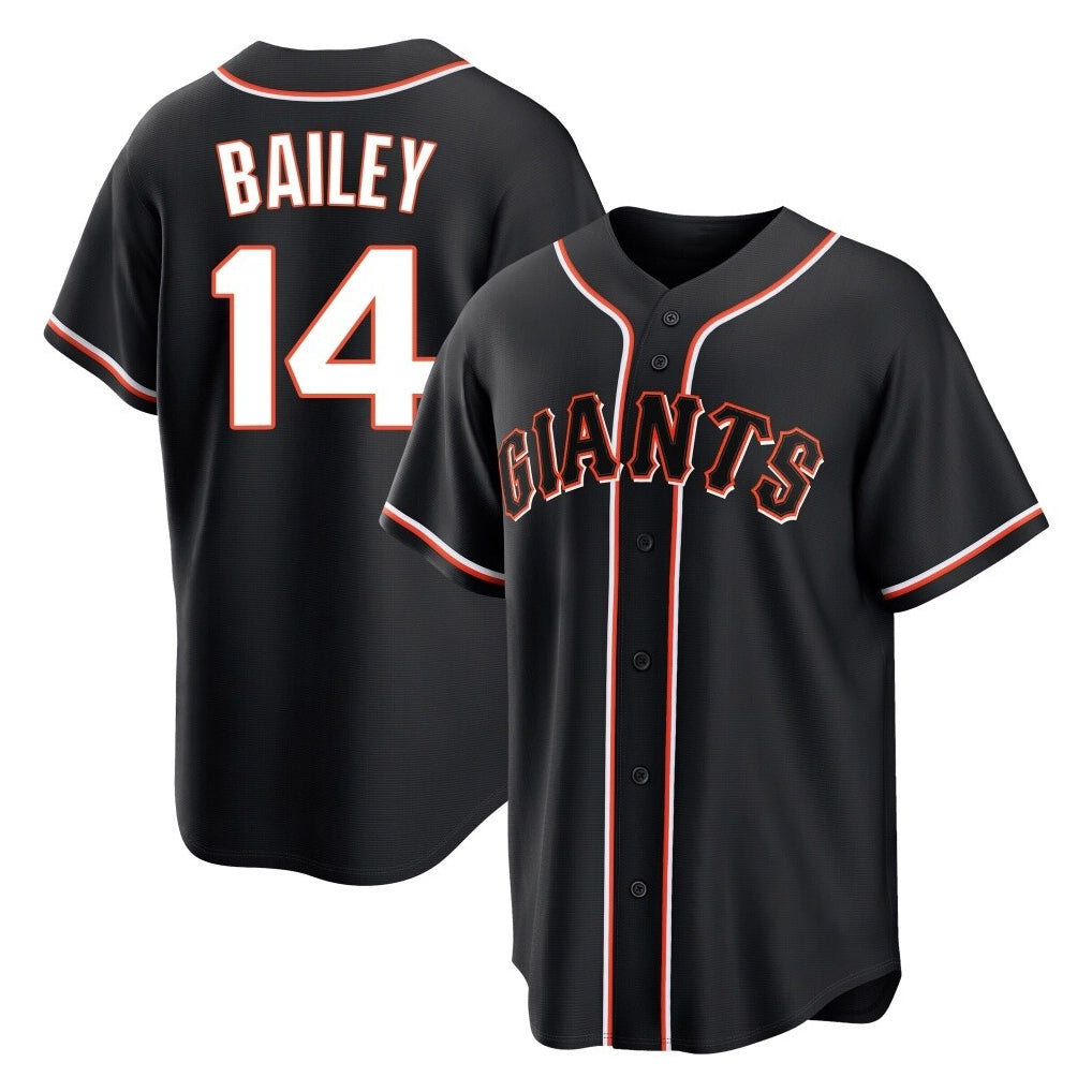 SF.Giants #14 Patrick Bailey Player Black Fashion Out Home Limited Fdoa Stitched Jerseys
