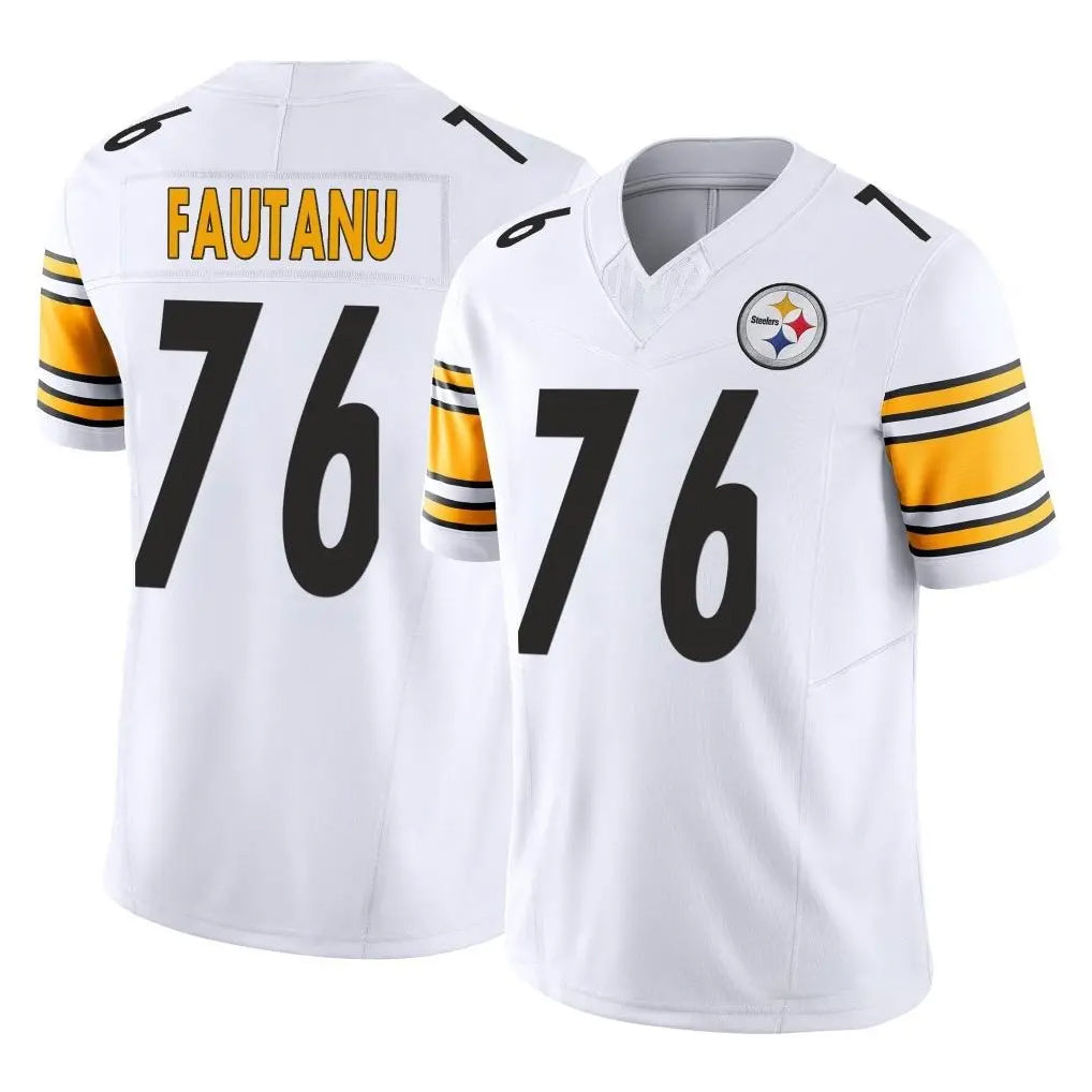 P.Steelers #76 Troy Fautanu Player White Limited Vapor F.U.S.E. Home Game Gdoa Stitched Jerseys
