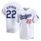 LA.Dodgers #22 Clayton Kershaw Player White Limited Home Fdoa Stitched Jerseys