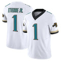 J.Jaguars #1 Montaric Brown Player White Prowler Throwback Vapor F.U.S.E. Limited Home Game Gdoa Stitched Jerseys