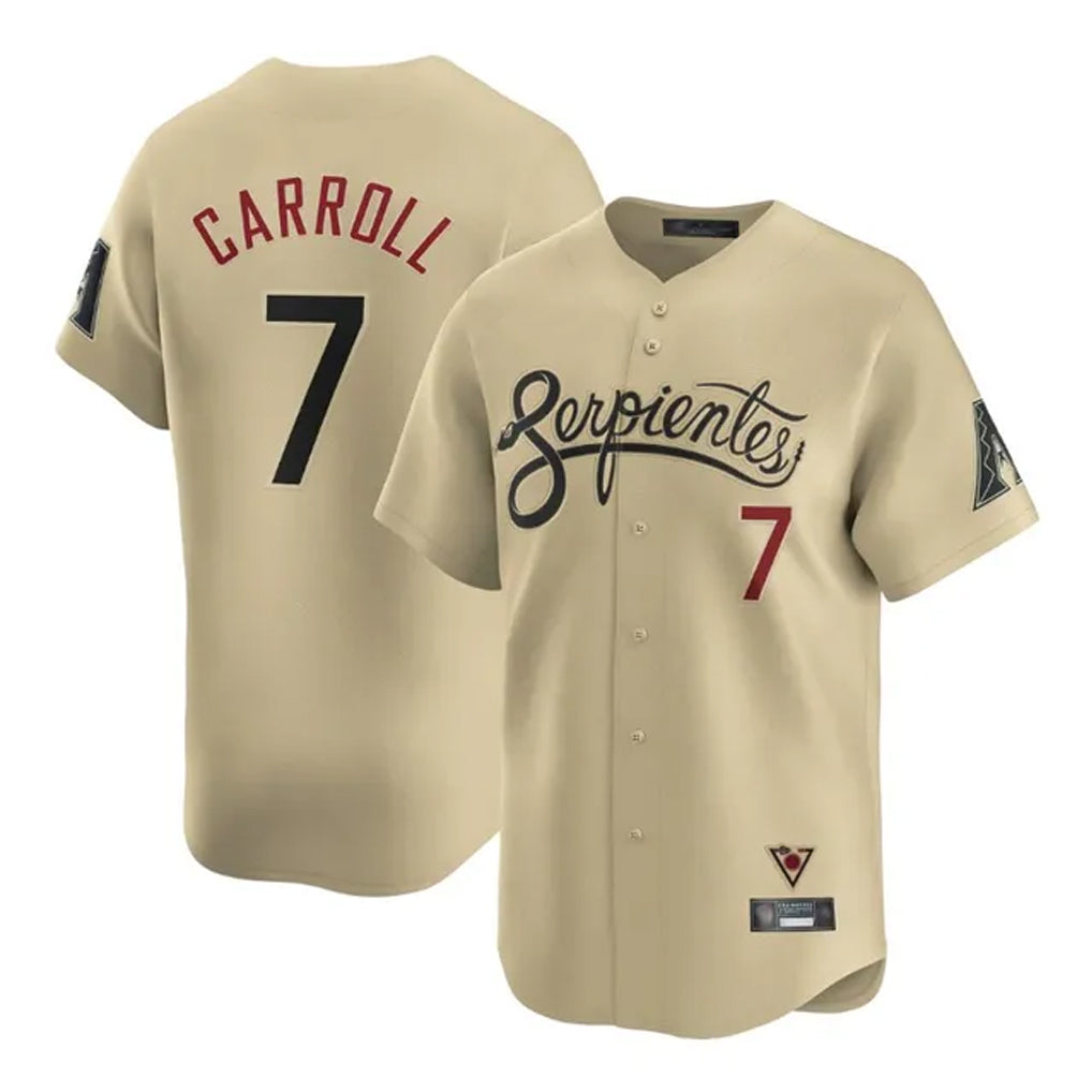 A.Diamondbacks #7 Corbin Carroll Player Tan City Connect Limited Home Game Gdoa Stitched Jerseys