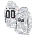 Custom C.Browns Arctic Camo Salute to Service Hoodies Limited Any Name & Numbers Gdoa Stitched Jerseys