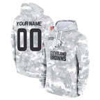 Custom C.Browns Arctic Camo Salute to Service Hoodies Limited Any Name & Numbers Gdoa Stitched Jerseys