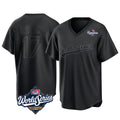 LA.Dodgers #17 Shohei Ohtani Player Black World Series Pitch Fashion T-shirt Fdoa Stitched Jerseys