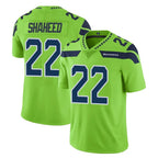 S.Seahawks #22 Rashid Shaheed Player Green Limited Color Rush Home Game Gdoa Stitched Jerseys