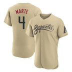 A.Diamondbacks #4 Ketel Marte Player Tan City Connect Limited Elite Home Game Gdoa Stitched Jerseys