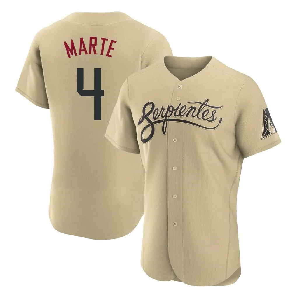 A.Diamondbacks #4 Ketel Marte Player Tan City Connect Limited Elite Home Game Gdoa Stitched Jerseys
