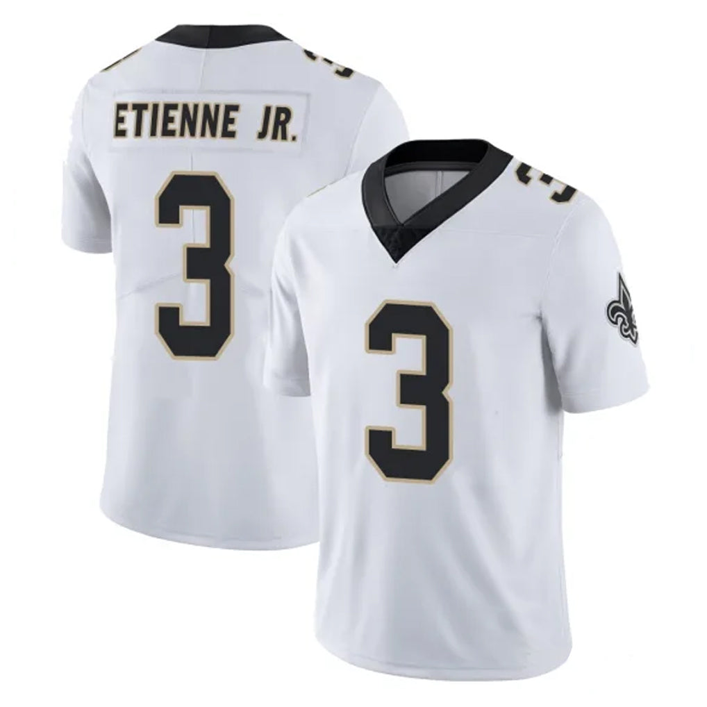 NO.Saints #3 Travis Etienne Jr. Player White Limited Vapor Untouchable Home Game Gdoa Stitched Jerseys