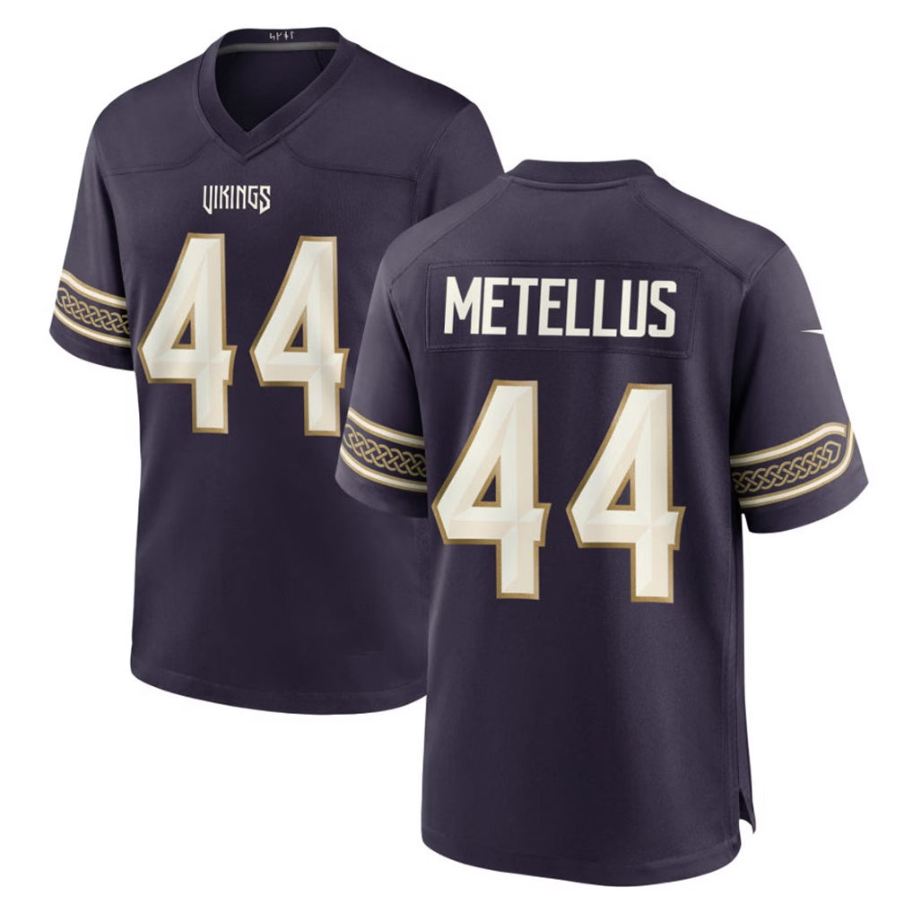 MN.Vikings #44 Josh Metellus Player Purple 2026 Rivalries Collection Home Game Gdoa Stitched Jerseys