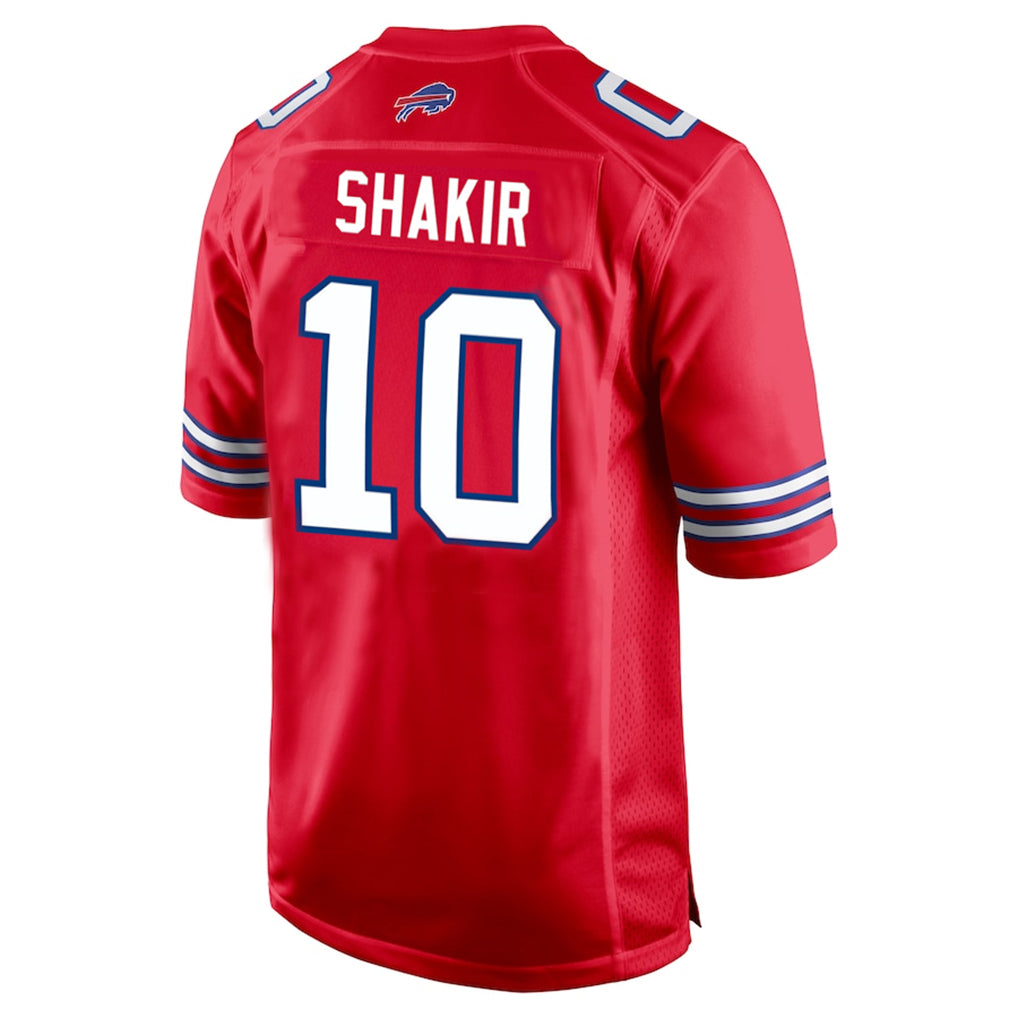B.Bills #10 Khalil Shakir Player Red Home Game Gdoa Stitched Jerseys