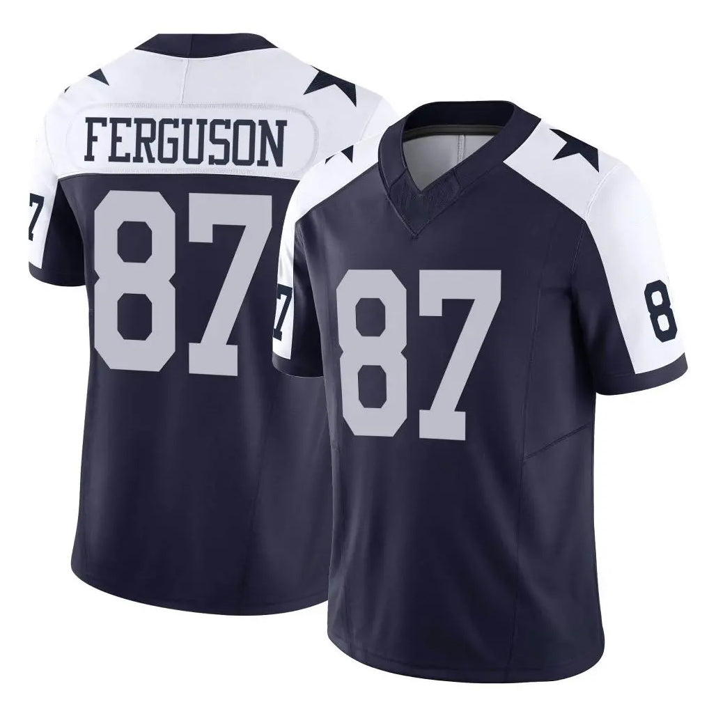 D.Cowboys #87 Jake Ferguson Player Navy-White Limited Alternate Vapor F.U.S.E. Home Game Gdoa Stitched Jerseys