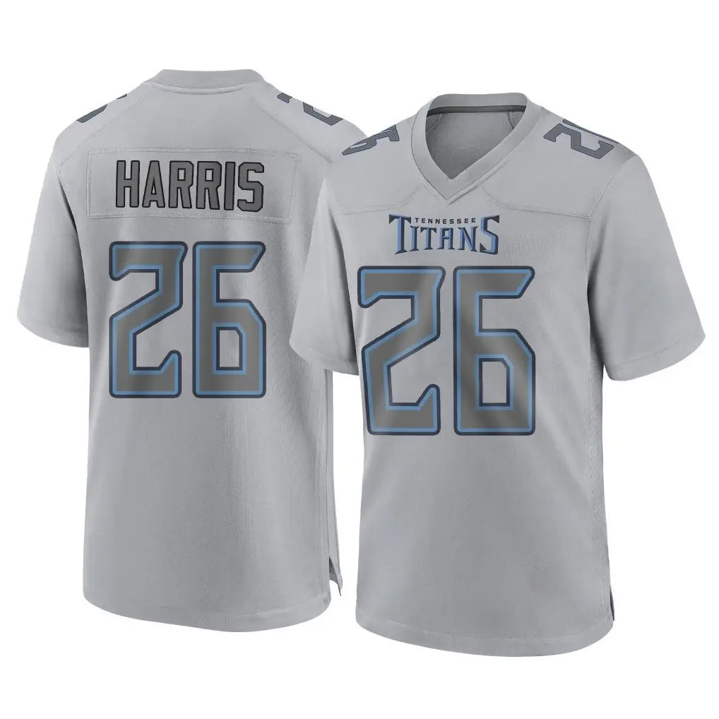 T.Titans #26 Marcus Harris Player Gray Atmosphere Fashion Home Game Gdoa Stitched Jerseys