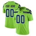 Custom S.Seahawks Green Limited Color Rush Home Game Any Name & Numbers Gdoa Stitched Jerseys