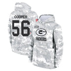 GB.Packers #56 Edgerrin Cooper Player Arctic Camo Salute to Service Hoodies Limited Game Gdoa Stitched Jerseys