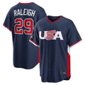 S.Mariners #29 Cal Raleigh Player Navy USA 2026 World Classic Game Fdoa Stitched Jerseys