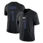 NY.Giants #1 Malik Nabers Player Black Impact Limited Home Game Gdoa Stitched Jerseys