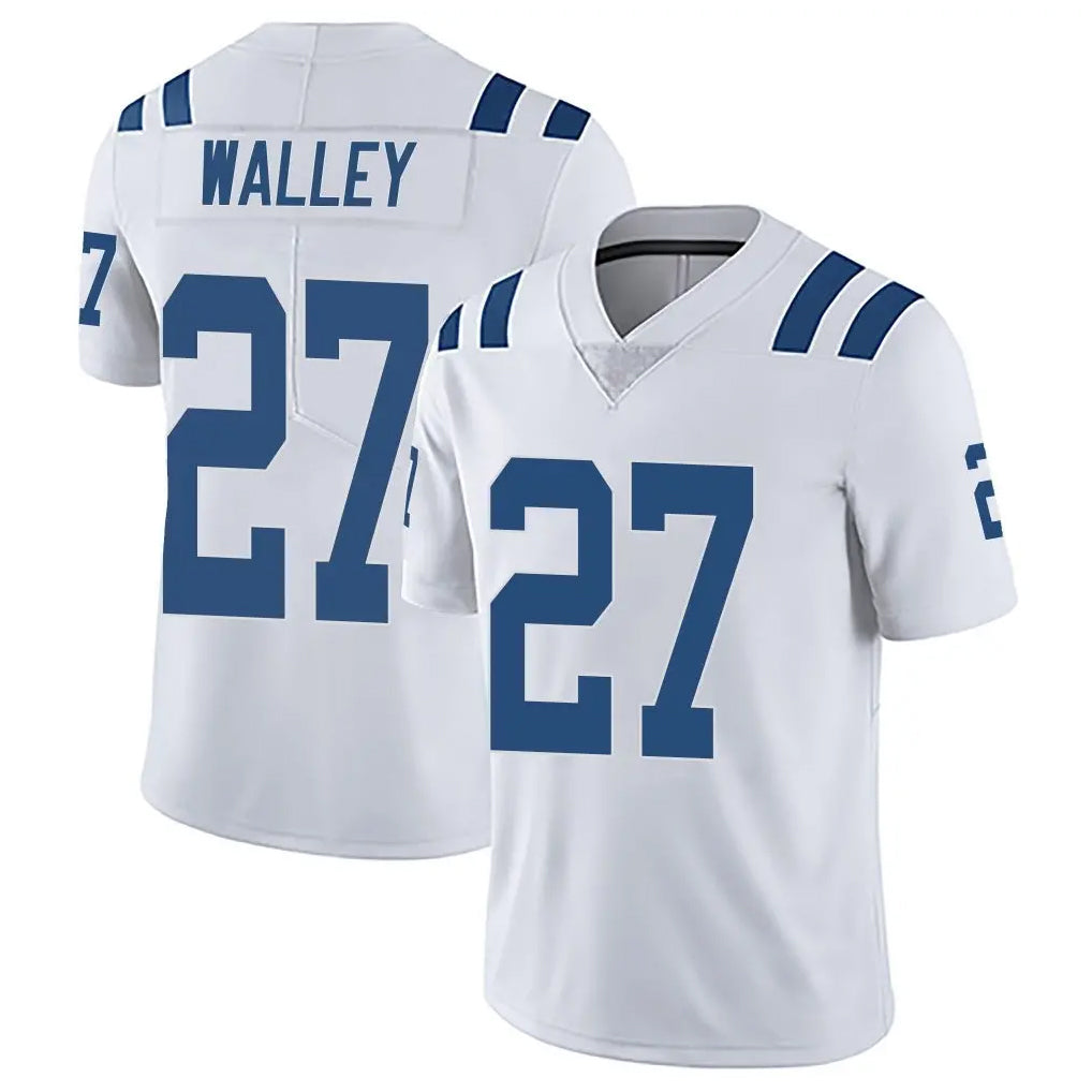 IN.Colts #27 Justin Walley Player White Limited Vapor Untouchable Home Game Gdoa Stitched Jerseys