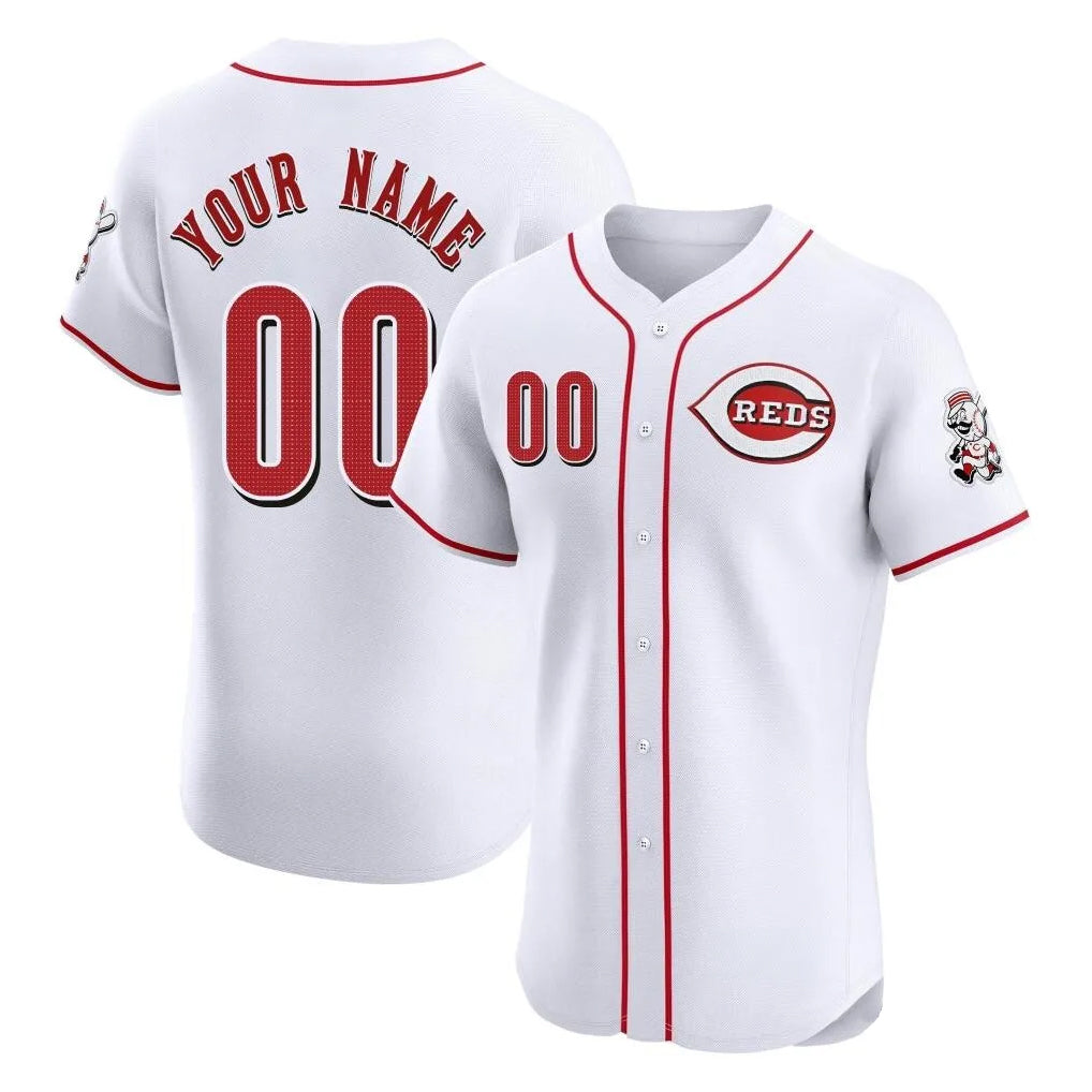 Custom C.Reds White Limited Elite Home Any Name & Number Gdoa Stitched Jerseys