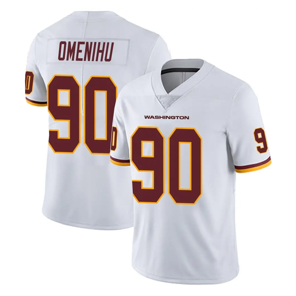 W.Commanders #90 Charles Omenihu Player White Limited Vapor Untouchable Home Game Gdoa Stitched Jerseys