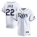 T.Bay Rays #22 Griffin Jax Player White Home Limited Fdoa Stitched Jerseys