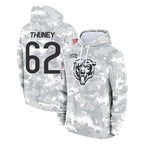 C.Bears #62 Joe Thuney Player Arctic Camo Salute to Service Pullover Hoodies Limited Gdoa Stitched Jerseys