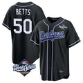 LA.Dodgers #50 Mookie Betts Player Black World Series Carbon Limited Home Fdoa Stitched Jerseys