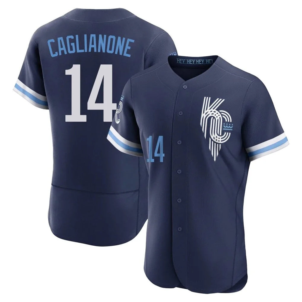 KC.Royals #14 Jac Caglianone Player Navy City Connect Limited Elite Home Gdoa Stitched Jerseys