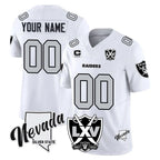 Custom LV.Raiders White 2026 Vapor Limited 65th Anniversary Home Game Any Name & Numbers Gdoa Stitched Jerseys