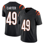 C.Bengals #49 Barrett Carter Player Black Vapor F.U.S.E. Limited Home Game Gdoa Stitched Jerseys