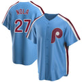 P.Phillies #27 Aaron Nola Player Light Blue Replica Game Fdoa Stitched Jerseys