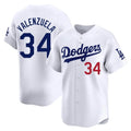 LA.Dodgers #34 Fernando Valenzuela Player White Limited Home Fdoa Stitched Jerseys