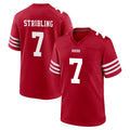 SF.49ers #7 De'Zhaun Stribling Player Red Game Home Gdoa Stitched Jerseys