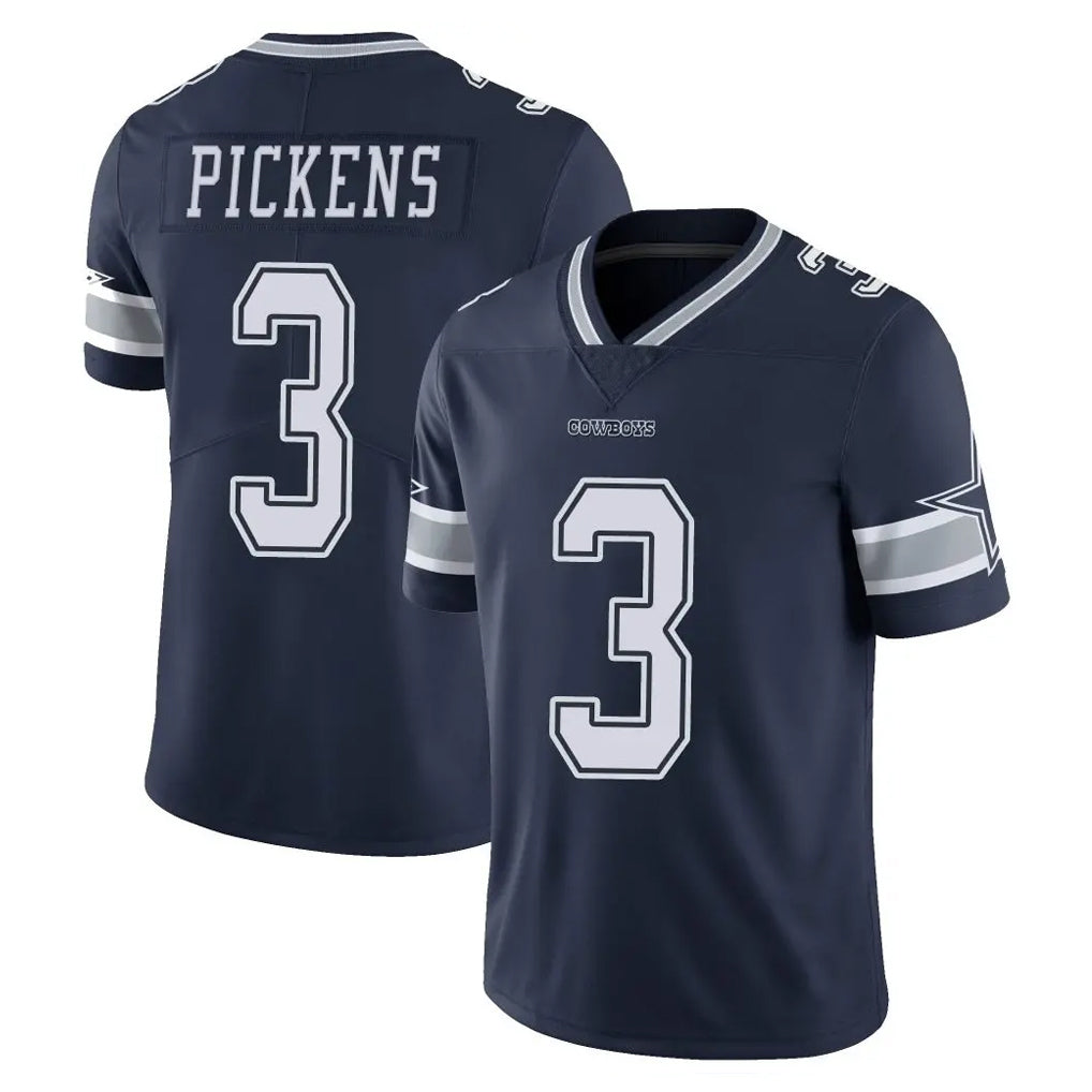 D.Cowboys #3 George Pickens Player Navy Vapor Untouchable Limited Home Game Gdoa Stitched Jerseys