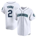 S.Mariners #2 Cole Young Player White Home Limited Fdoa Stitched Jerseys