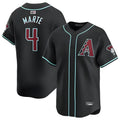 A.Diamondbacks #4 Ketel Marte Player Black Limited Home Game Gdoa Stitched Jerseys