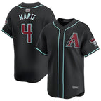 A.Diamondbacks #4 Ketel Marte Player Black Limited Home Game Gdoa Stitched Jerseys