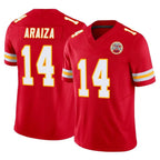 KC.Chiefs #14 Matt Araiza Player Red Limited Vapor F.U.S.E. Home Game Gdoa Stitched Jerseys