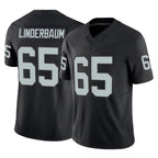LV.Raiders #65 Tyler Linderbaum Player Black Limited Vapor F.U.S.E. Home Game Gdoa Stitched Jerseys