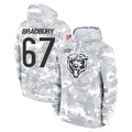 C.Bears #67 Garrett Bradbury Player Arctic Camo Salute to Service Pullover Hoodies Limited Gdoa Stitched Jerseys