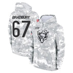 C.Bears #67 Garrett Bradbury Player Arctic Camo Salute to Service Pullover Hoodies Limited Gdoa Stitched Jerseys