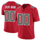 Custom TB.Buccaneers Red Limited Color Rush Home Game Any Name & Numbers Gdoa Stitched Jerseys