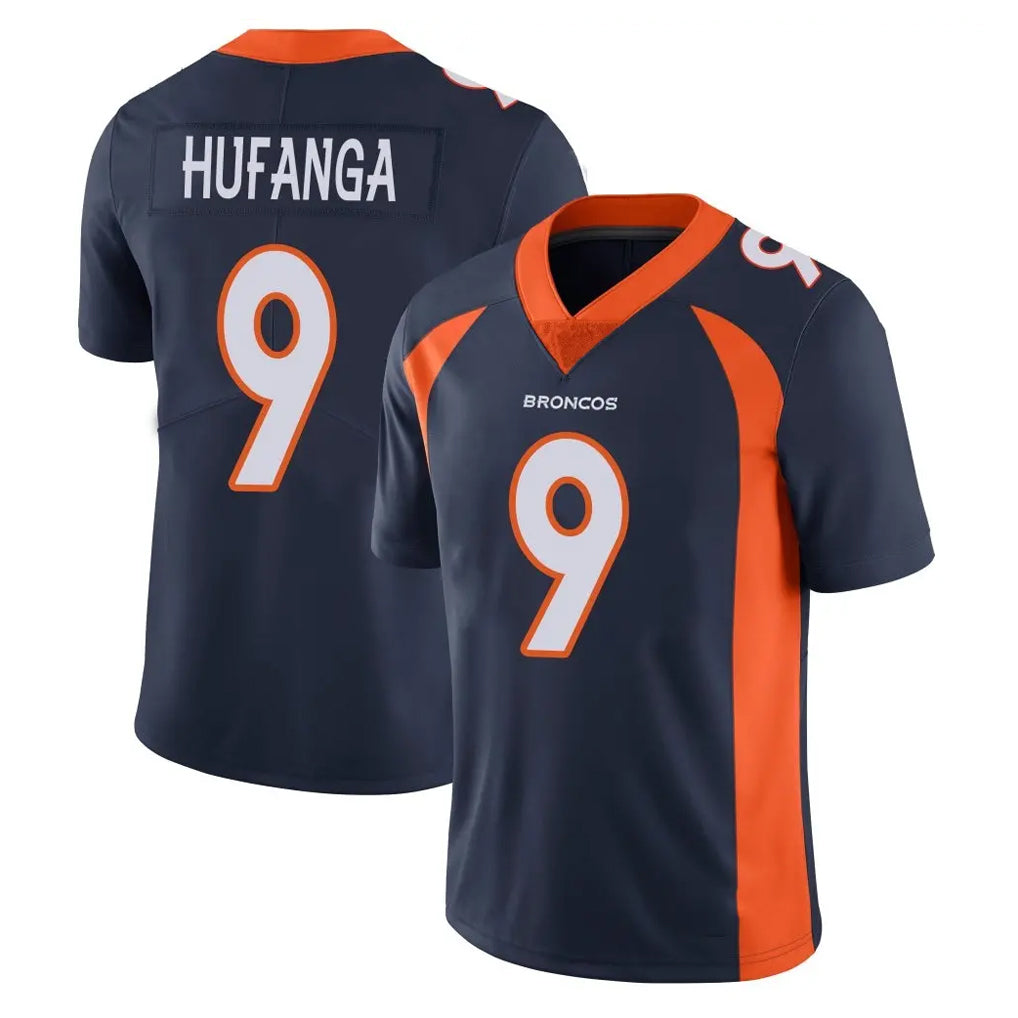D.Broncos #9 Talanoa Hufanga Player Navy Vapor Untouchable Limited Game Gdoa Stitched Jerseys
