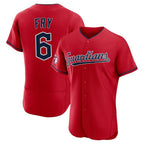 C.Guardians #6 David Fry Player Red Limited Elite Home Gdoa Stitched Jerseys
