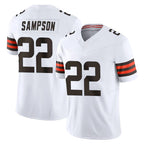 C.Browns #22 Dylan Sampson Player White Vapor F.U.S.E. Limited Home Game Gdoa Stitched Jerseys