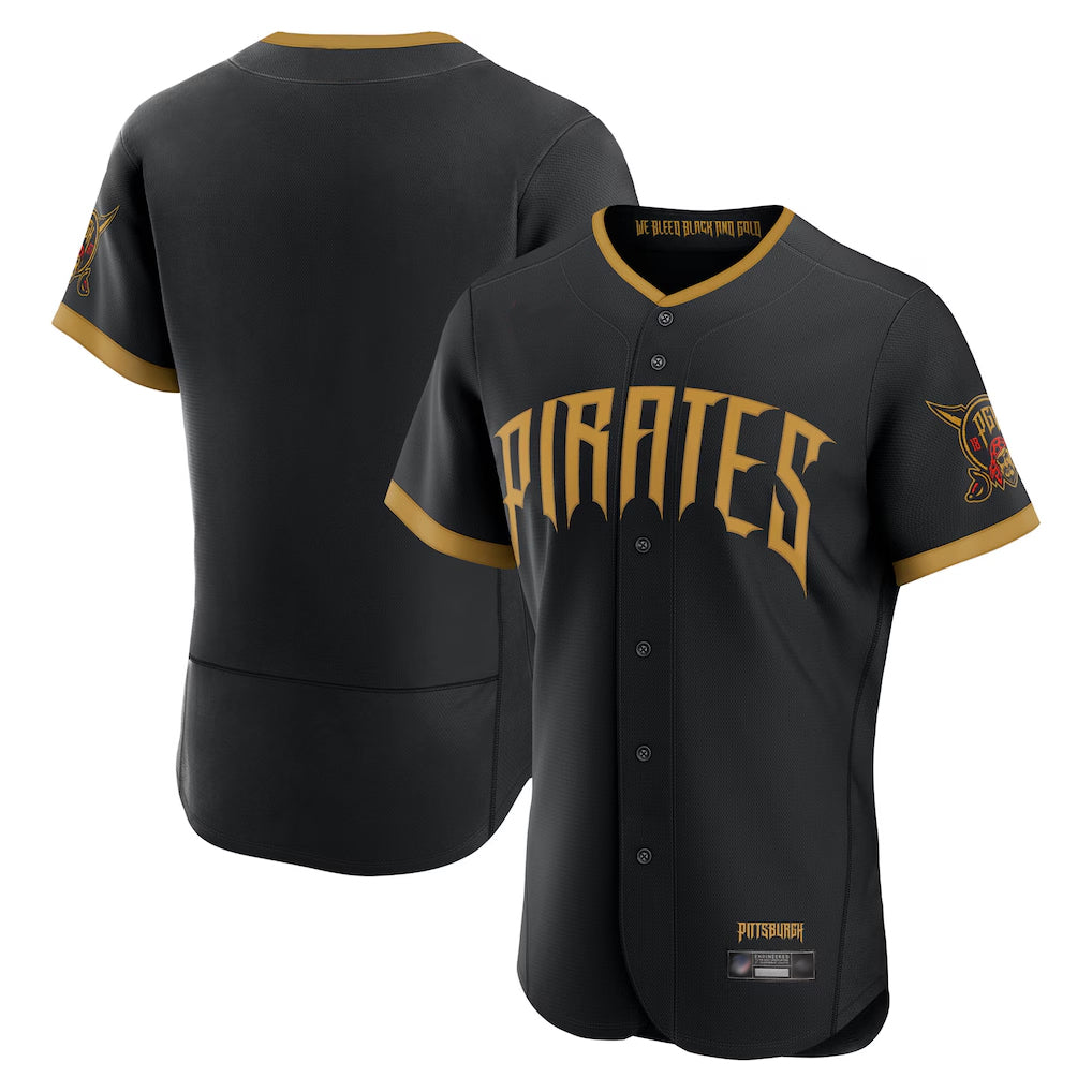 P.Pirates ## Pirates Blank Player Black 2026 City Connect Home Limited Elite Fdoa Stitched Jerseys