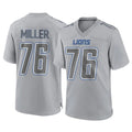 D.Lions #76 Blake Miller Player Gray Atmosphere Fashion Home Game Gdoa Stitched Jerseys