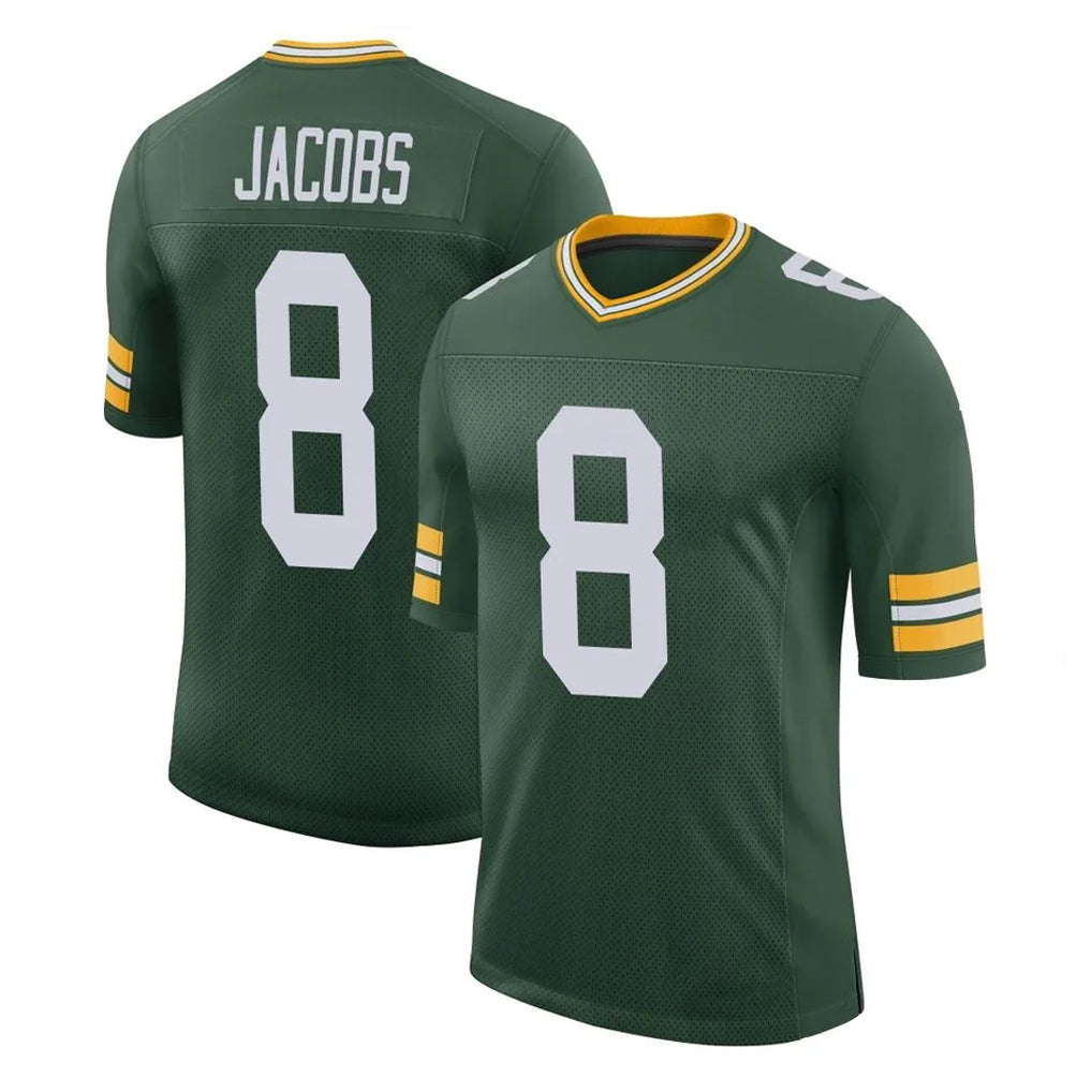 GB.Packers #8 Josh Jacobs Player Green Limited Classic Home Game Gdoa Stitched Jerseys