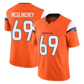 D.Broncos #69 Mike McGlinchey Player Orange Vapor F.U.S.E. Limited Home Game Gdoa Stitched Jerseys