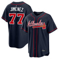 A.Braves #77 Joe Jimenez Player Navy Home Game Gdoa Stitched Jerseys