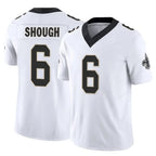 NO.Saints #6 Tyler Shough Player White Limited Vapor F.U.S.E. Home Game Gdoa Stitched Jerseys